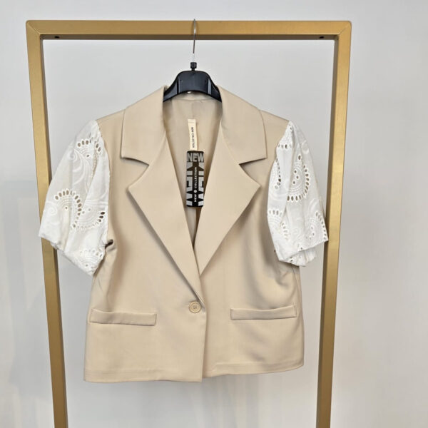 Blazer met design korte mouw (beschikbaar in diverse kleuren) - Afbeelding 2