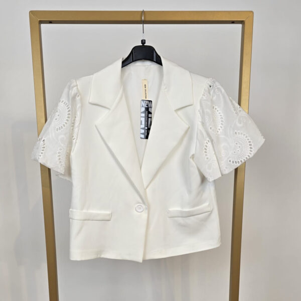 Blazer met design korte mouw (beschikbaar in diverse kleuren) - Afbeelding 3