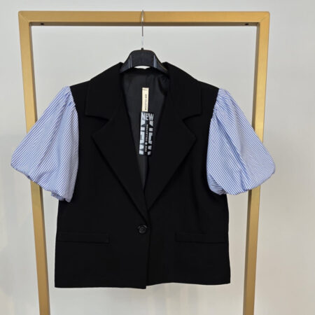 Blazer met design korte mouw (beschikbaar in diverse kleuren)