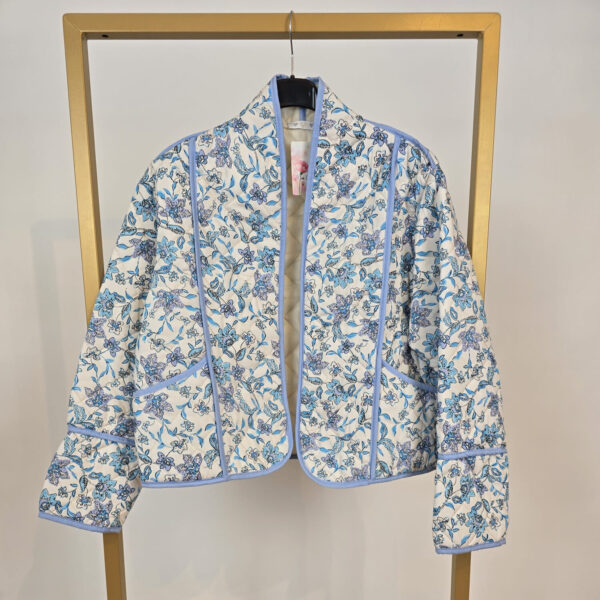 Gewatteerd jasje met bloemen (beschikbaar in diverse kleuren) - Afbeelding 2