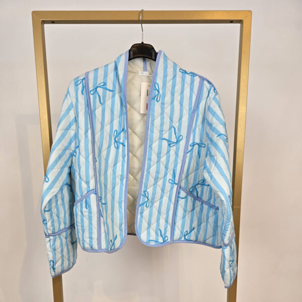 Gewatteerd jasje met streep (beschikbaar in diverse kleuren) - Afbeelding 3