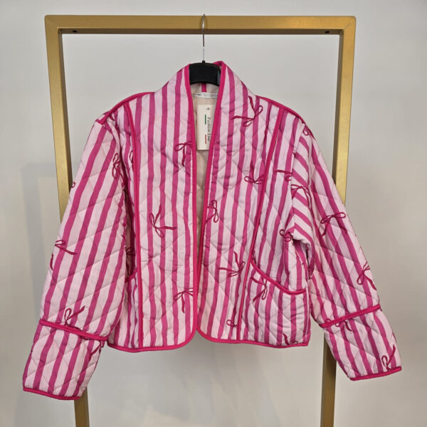 Gewatteerd jasje met streep (beschikbaar in diverse kleuren) - Afbeelding 4