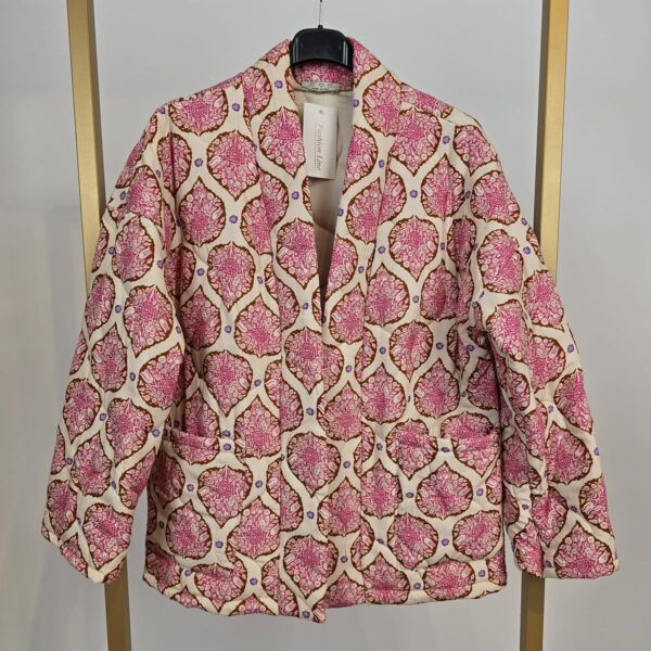 Gewatteerde kimono jas leaves (beschikbaar in diverse kleuren)