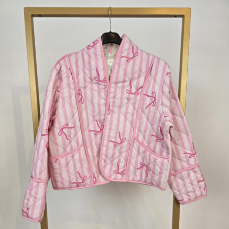 Gewatteerd jasje met streep (beschikbaar in diverse kleuren)