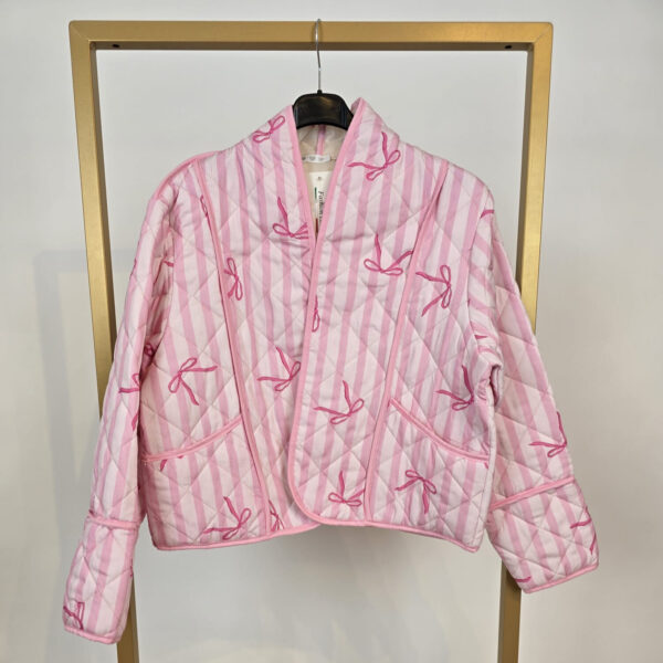 Gewatteerd jasje met streep (beschikbaar in diverse kleuren)