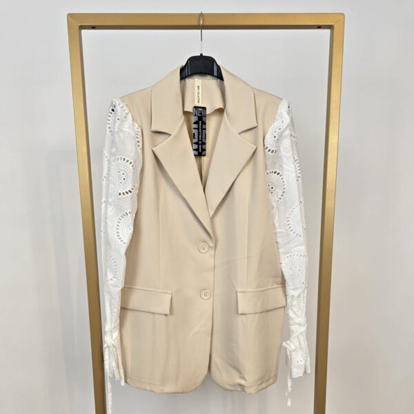 Oversized colbert met design mouw (beschikbaar in diverse kleuren en prints) - Afbeelding 3