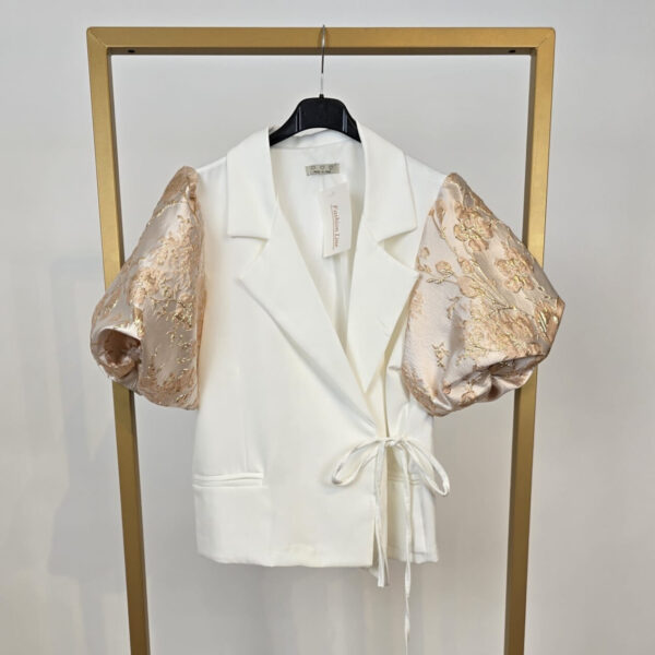 Overslag blazer met design korte mouw (beschikbaar in diverse kleuren) - Afbeelding 5